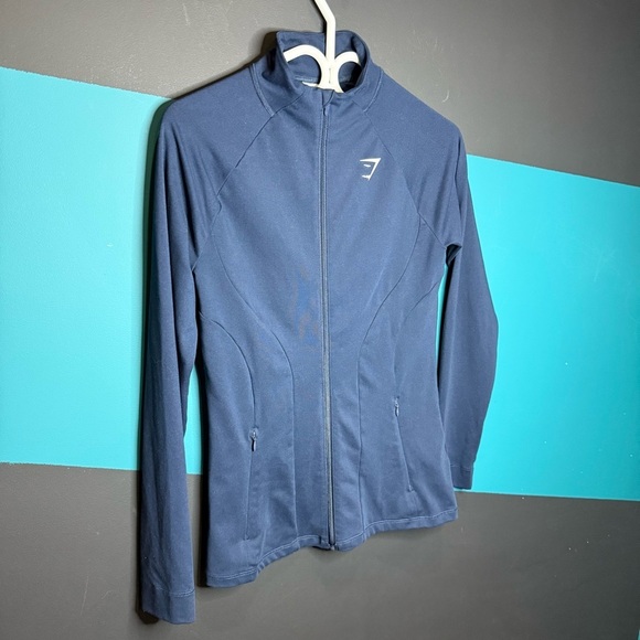 Gymshark Navy Full-Zip Jacket size Small - Picture 2 of 8